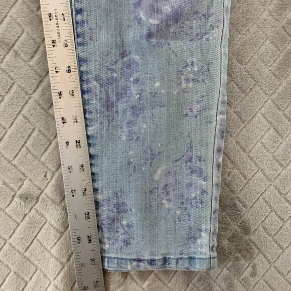 Lauren Conrad Womans 10 Denim Jeans Blue Floral Print Skinny Light Wash Mid Rise - Picture 9 of 16